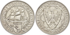 Coins Weimar Republic  5 Reichmark, 1927, ... 