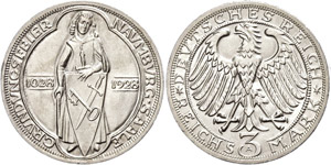 Münzen Weimar  3 Reichsmark, 1928, ... 