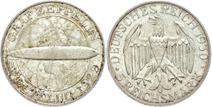 Münzen Weimar  5 Reichsmark, 1930, G, ... 