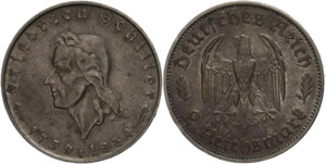 Münzen Drittes Reich  2 Reichsmark, 1934, ... 