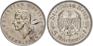 Münzen Drittes Reich  5 Reichsmark, 1934, ... 