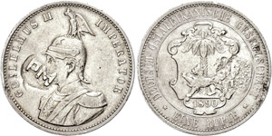 Münzen der deutschen Kolonien  DOA, Rupie, ... 