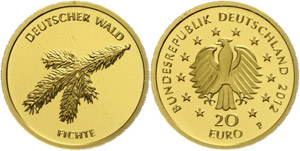 Münzen Bund ab 1946  20 Euro, Gold, 2012, ... 