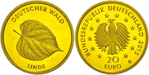 Münzen Bund ab 1946  20 Euro, Gold, 2015, ... 