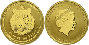 Australien  50 Dollars, Gold, 2010, Lunar ... 