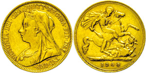 Great Britain  1 / 2 sovereign, 1900, ... 