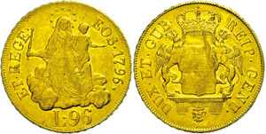 Italien  Genua, 96 Lire, Gold, 1796, Madonna ... 