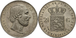 Niederlande  2 1/2 Gulden, 1871, Wilhelm ... 