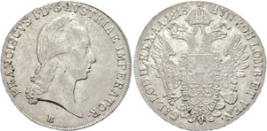 Old Austria coins until 1918  Thaler, 1818, ... 