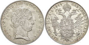 Old Austria coins until 1918  Thaler, 1848, ... 