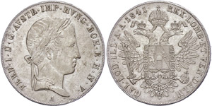Old Austria coins until 1918  Thaler, 1841, ... 