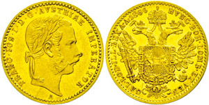 Old Austria coins until 1918  Ducat, 1866, ... 