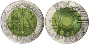 Austria  25 Euro, 2008, Fascination light, ... 