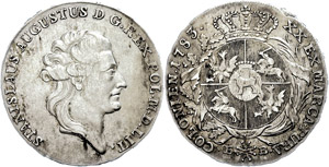 Poland  1 / 2 thaler, 1783, Stanislaus ... 