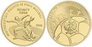 Poland  100 zloty Gold, 2006, World Cup ... 