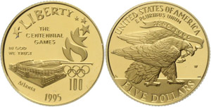 Coins USA  5 dollars, Gold, 1995, XXVI. ... 