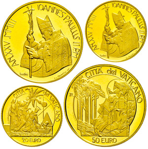Vatikanstaat  20 und 50 Euro, Gold, 2003, ... 
