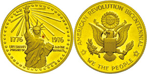 Medallions foreign after 1900  USA, Gold ... 