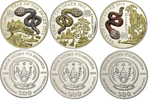Sammlungen Goldmünzen  500 Francs, 2013, ... 