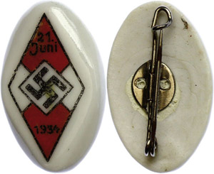 Hitler youth (HJ), winner pin 1934 the HJ ... 