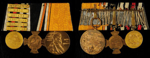 Prussia, medal ribbon with 3 awards and 6 ... 
