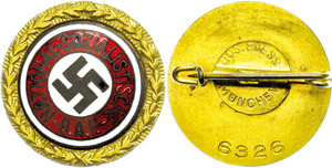 Golden badge of honour of the NSDAP, small ... 