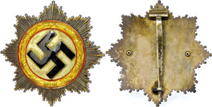 German cross in gold, Cupal / Tombac gold ... 