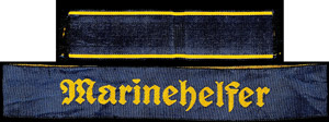 Navy HJ cuff Marinehelfer, yellow woven on ... 
