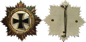 German cross in gold, at needle, condition ... 