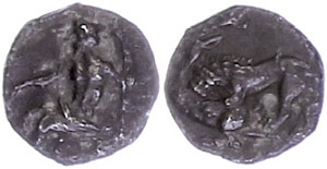 Cilicia  Tarus, obol (0, 64g), 361-334 BC ... 