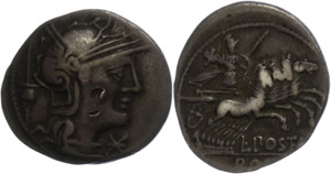 Münzen Römische Republik  L. Postumius ... 