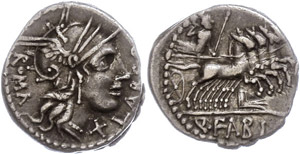 Coins Roman Republic  Q. Flounder Labeo, ... 