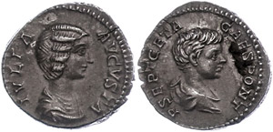 Coins Roman Imperial period  Julia Domna, ... 