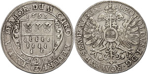 Köln Stadt  2/3 Taler (Gulden), 1693, mit ... 