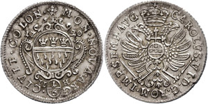 Cologne City  1 / 6 thaler, 1720, with title ... 