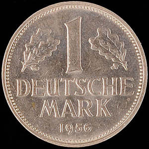 Federal coins after 1946  1 Mark, 1956, ... 