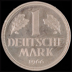Federal coins after 1946  1 Mark, 1966, ... 