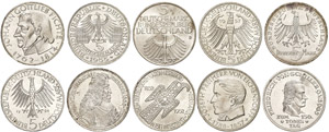 Federal coins after 1946  5x5 Mark, ... 