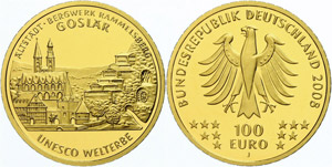 Münzen Bund ab 1946  2008, 100 Euro Gold, ... 
