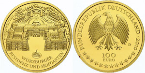 Münzen Bund ab 1946  100 Euro Gold, 2010, ... 