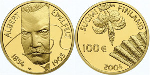 Finland  100 Euro Gold, 2004, fools about ... 