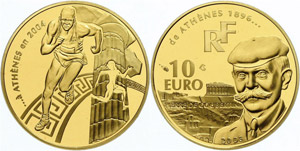 Greece  10 Euro Gold, 2003, olympic games ... 