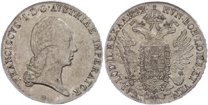 Old Austria coins until 1918  Thaler, 1822, ... 
