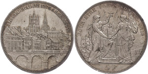 Schweiz  5 Franken, 1876, Lausanne, HMZ ... 