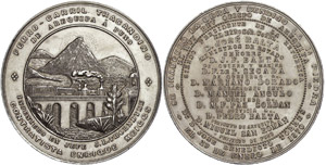 Medallions foreign before 1900  Peru, silver ... 