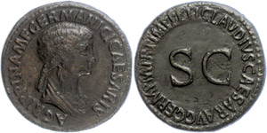 Münzen Römische Kaiserzeit Agrippina ... 