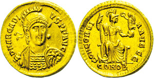 Coins Roman Imperial period Arcadius, ... 