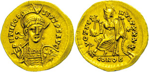Coins Roman Imperial period Theodosius II., ... 
