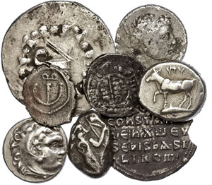 Lots and collections of antique coins Greece ... 