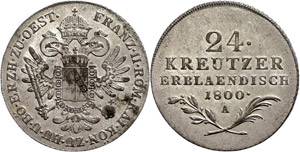 Coins of the Roman-German Empire 24 cruiser, ... 
